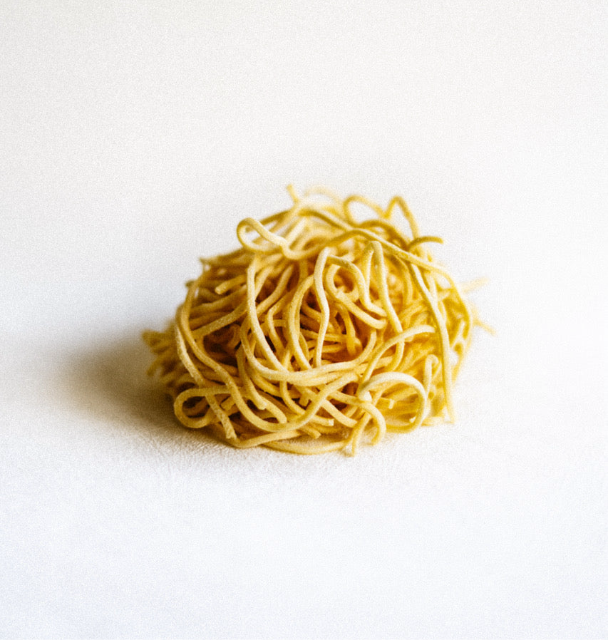 Fresh egg spaghetti