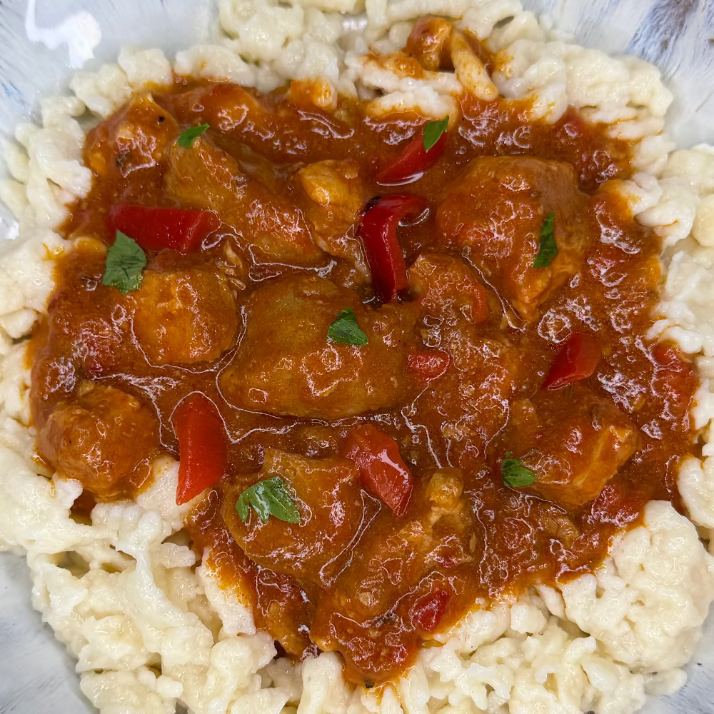 Hungarian Pork Goulash with Nokedli