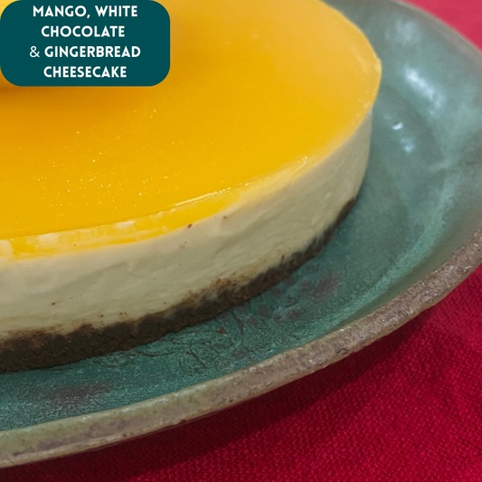 Mango white chocolate & gingerbread cheesecake | Sticky Delicious | Brisbane | Christmas