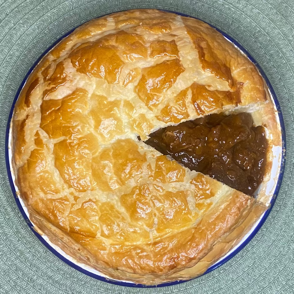 beef and guinness puff pastry pie