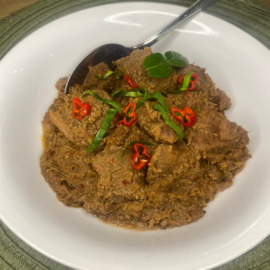 Malaysian Beef rendang - dry style deeply spiced curry