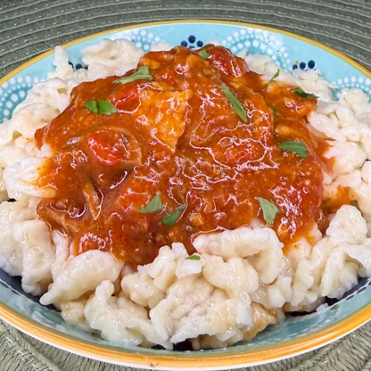 Hungarian Pork Goulash with Nokedli
