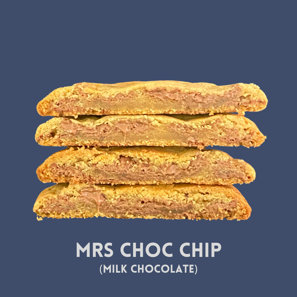 Mrs Choc chip, Milk Chocolate chip cookies| Sticky Delicious | Brisbane Delivery